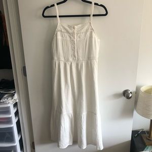 White Eyelet Midi Dress
